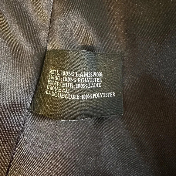 George Simonton Studio Designer Black Wool Peacoat. Sz: 10 Petite. - Picture 8 of 14